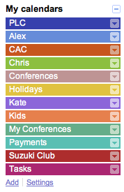 Google Calendar layers