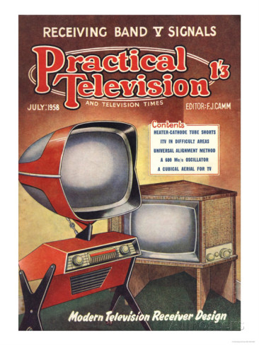 Practical Television, Visions of the Future, Televisions DIY Futuristic Magazine, UK, 1950 Art Print